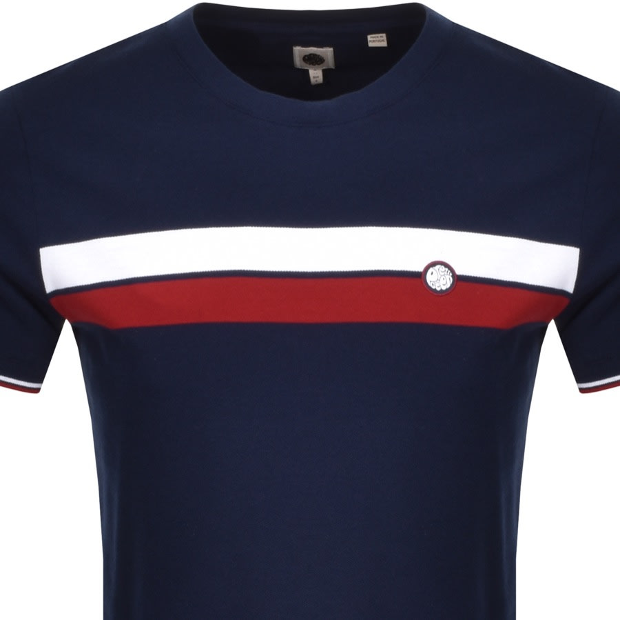 Alternative Image for ProductPretty Green Chest Stripe T Shirt Navy2